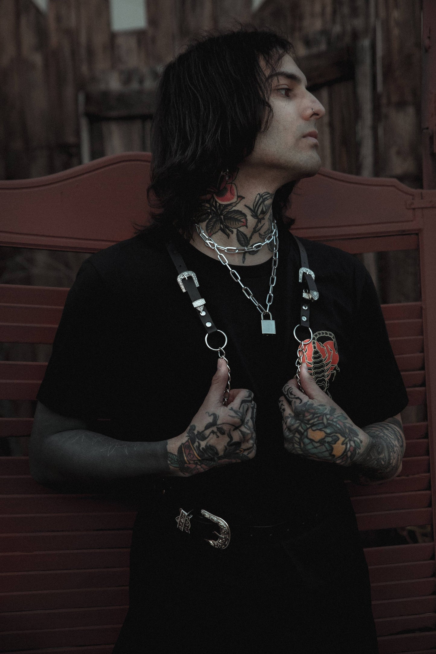 The ‘Sharpshooter’ Western Goth Chain Harness (XS- 5XL)