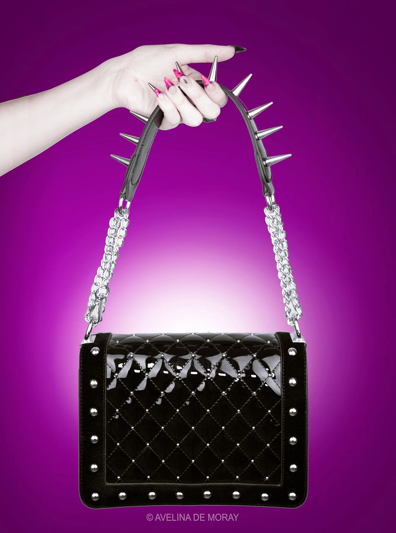 The Little Devil Spiked Handbag (Red)