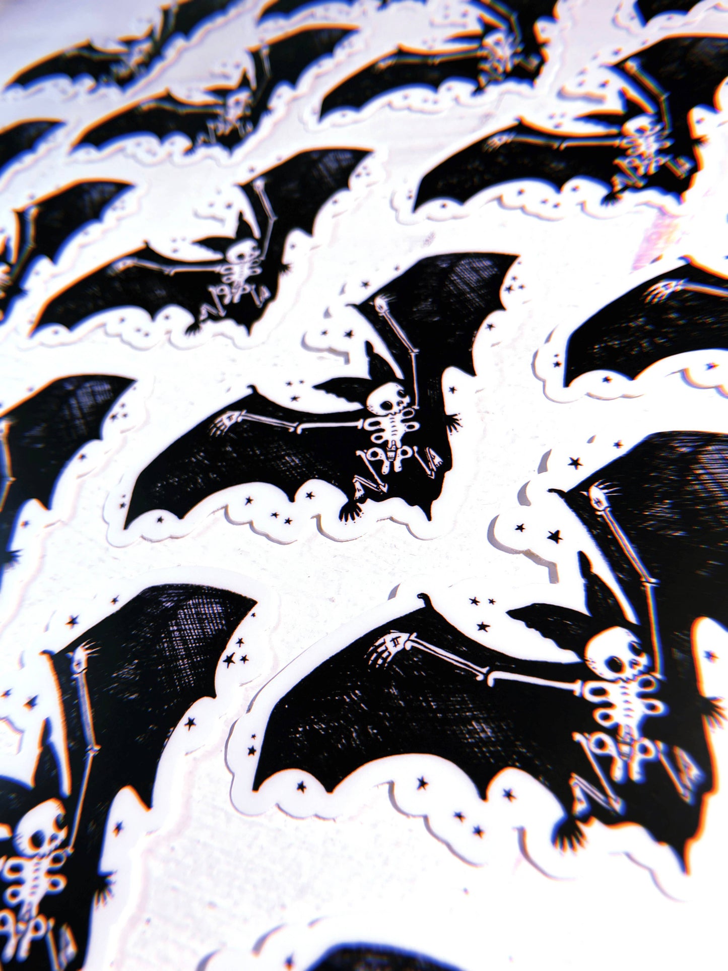 Bat skeleton water bottle/laptop sticker