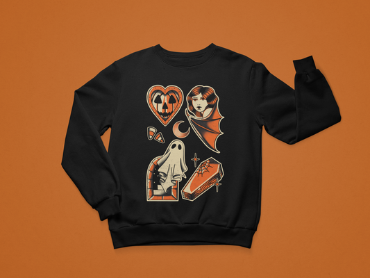Halloween Tattoo Flash Art Sweatshirt (SM - 5XL)