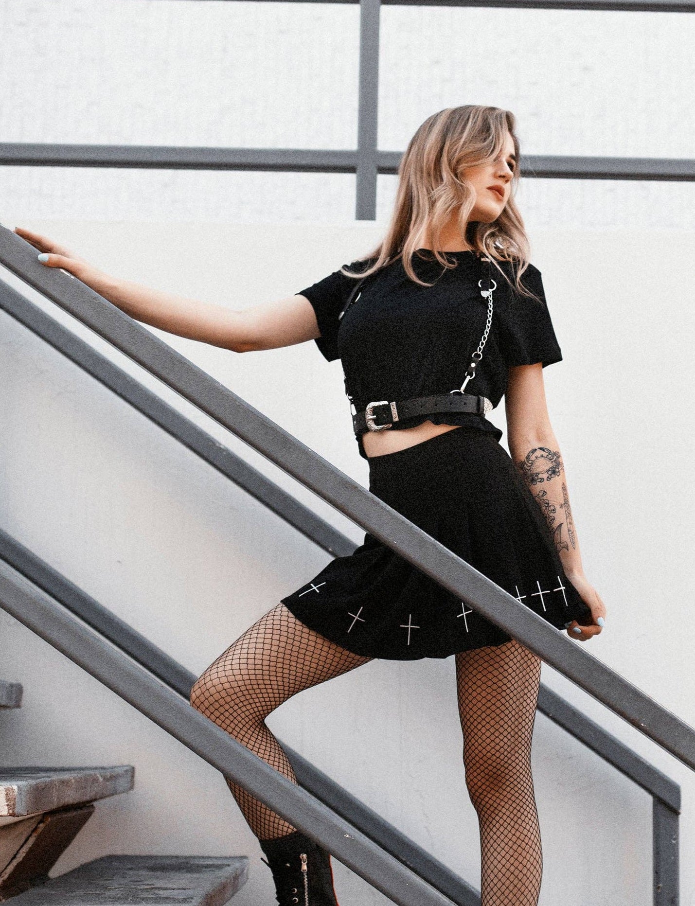The ‘Sharpshooter’ Western Goth Chain Harness (XS- 5XL)