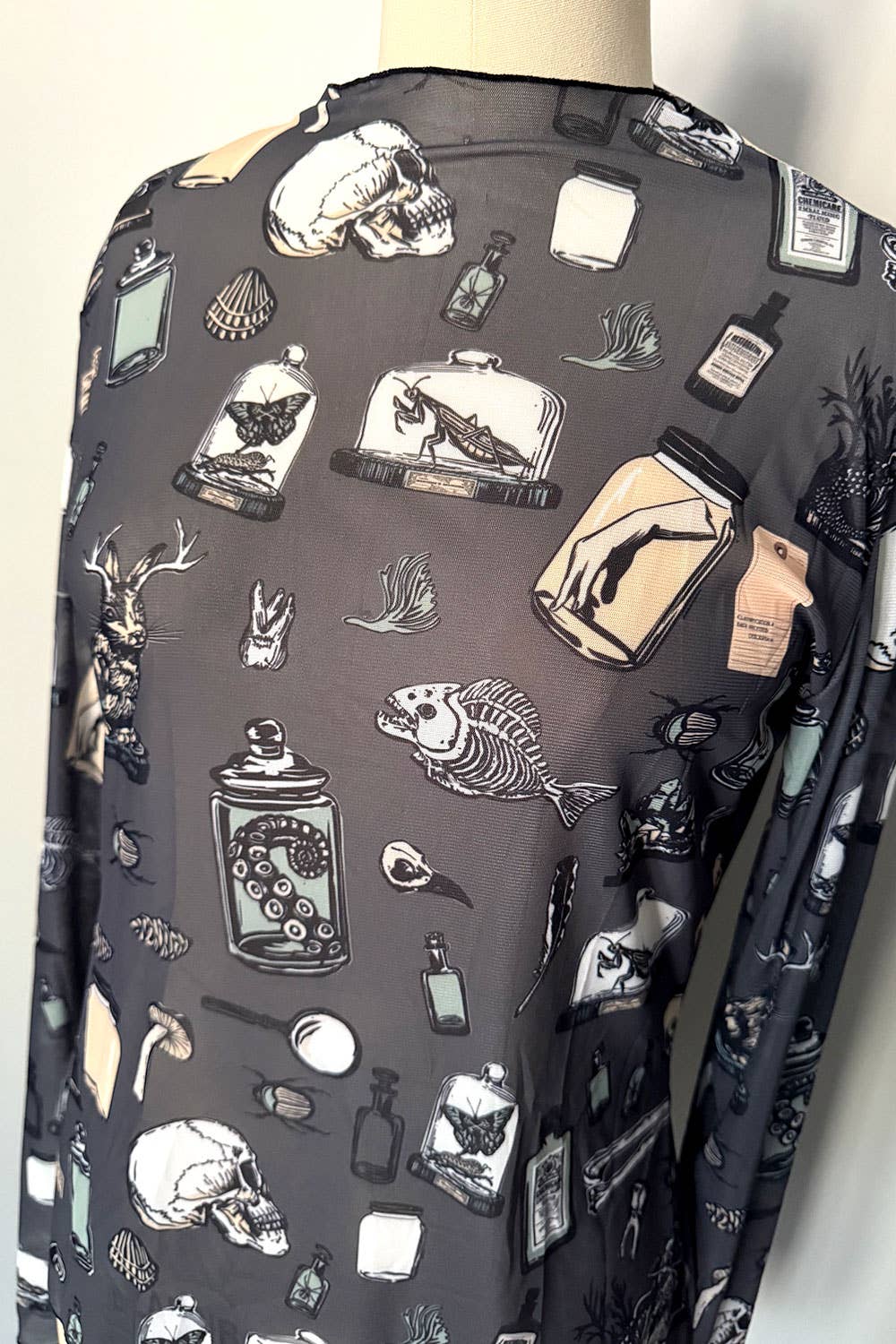 Rare Specimens Oddities Long Sleeve Mesh Top (S - 3XL)