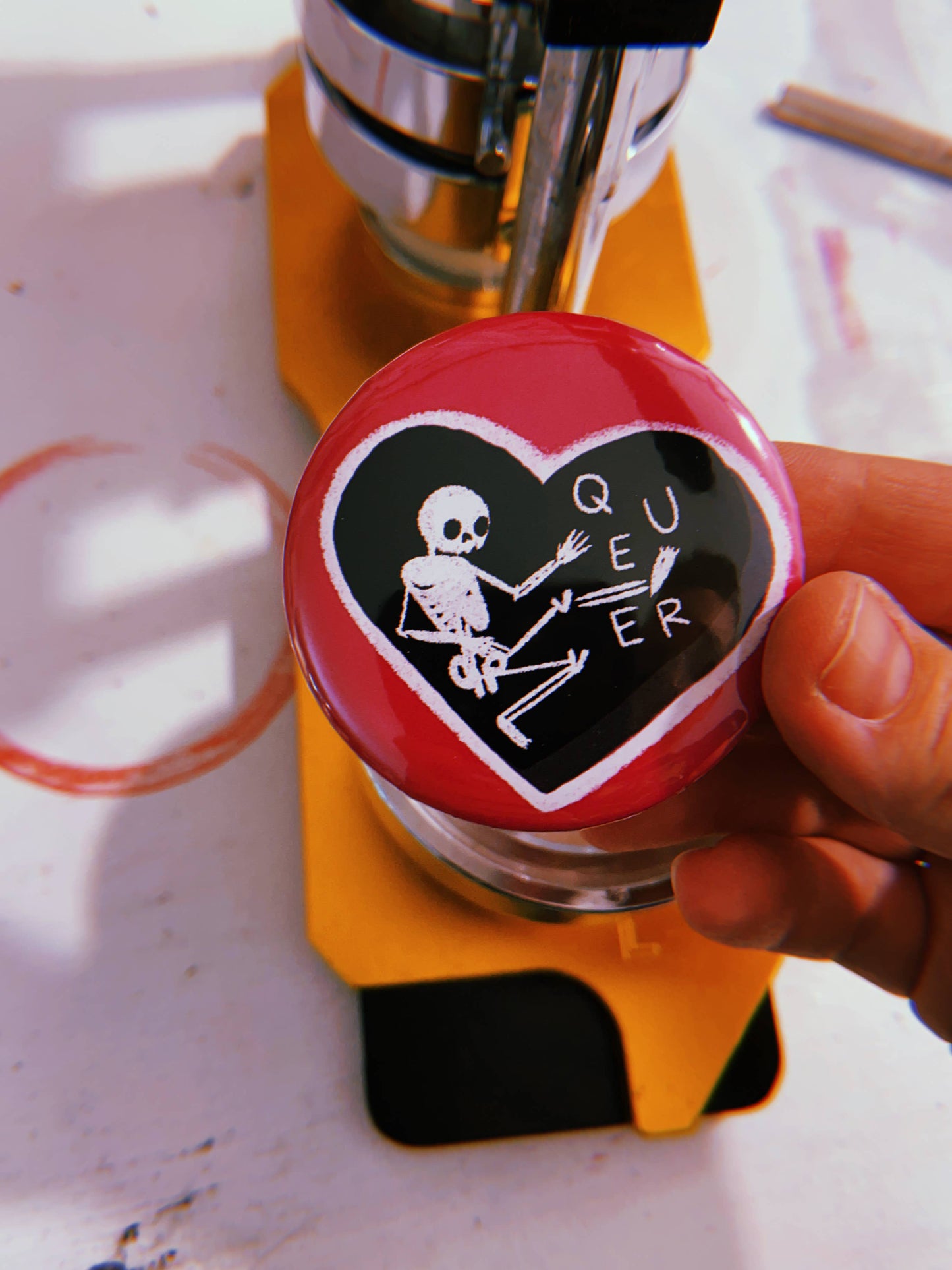 Queer Skeleton 2.25" Pinback Button