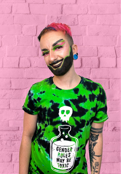 Gender Roles May Be Toxic dyed hand t-shirt