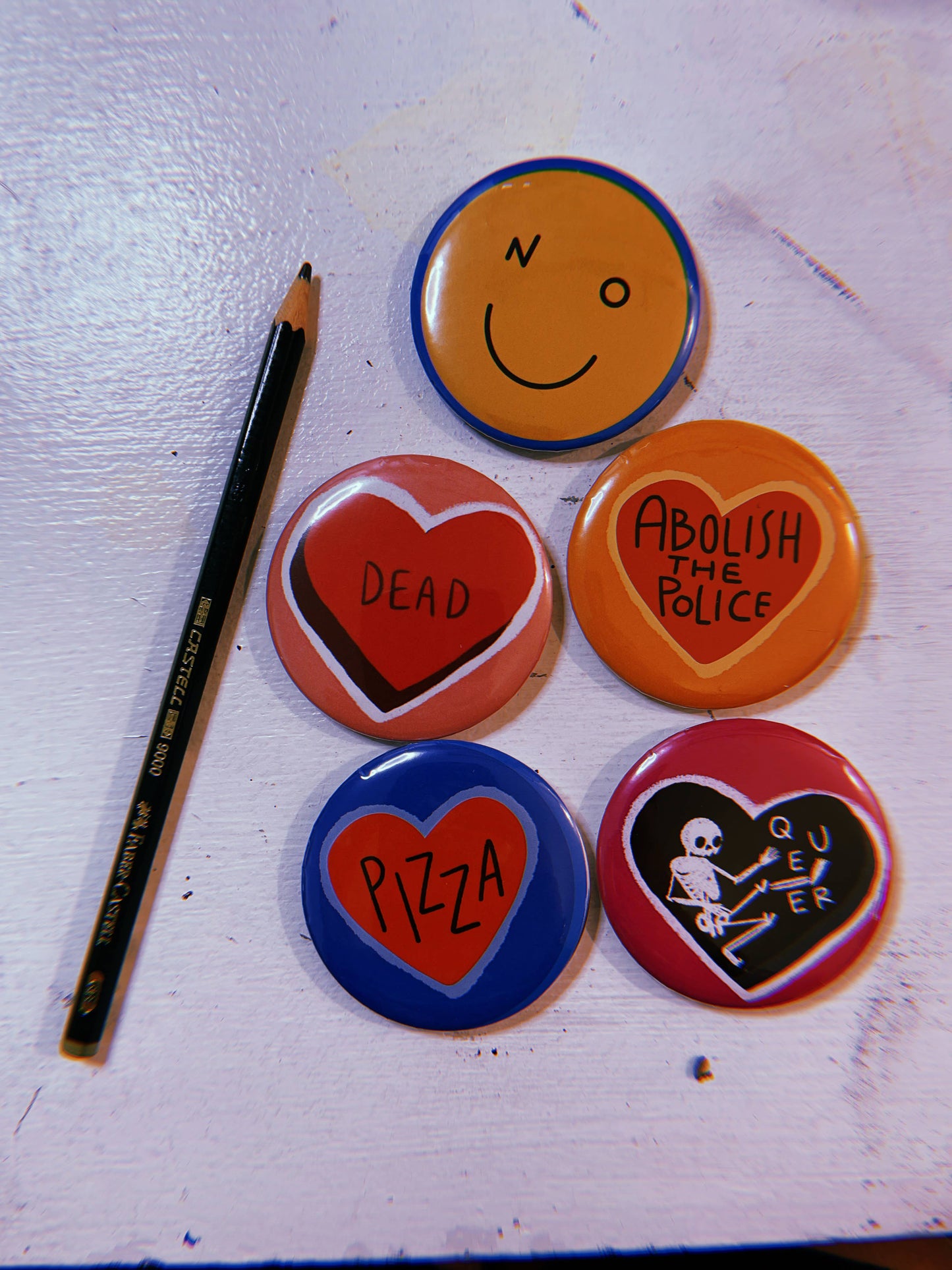 No Smiley 2.25" Pinback Button