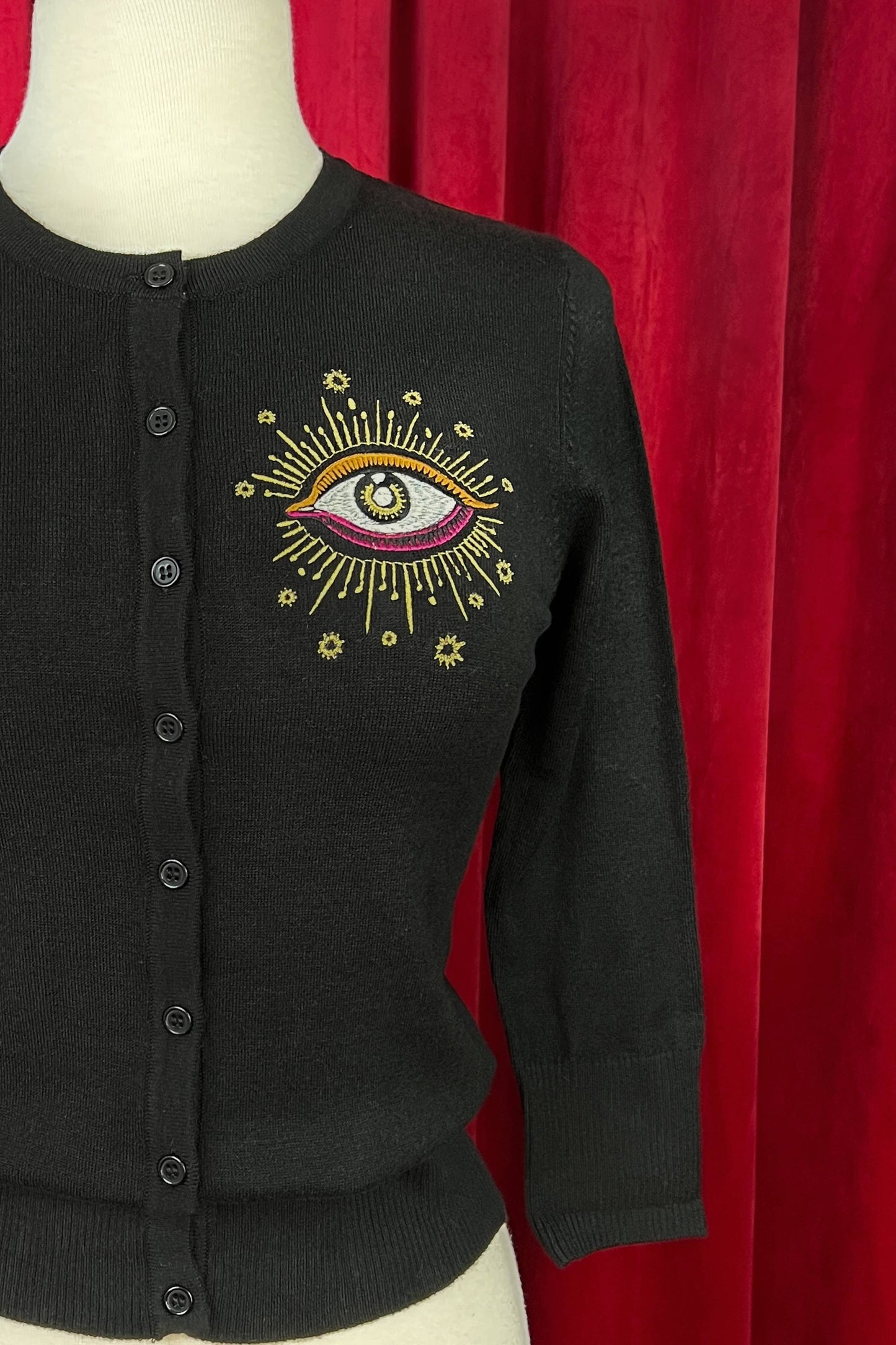 Third Eye Cardigan in Black (S - 3XL)