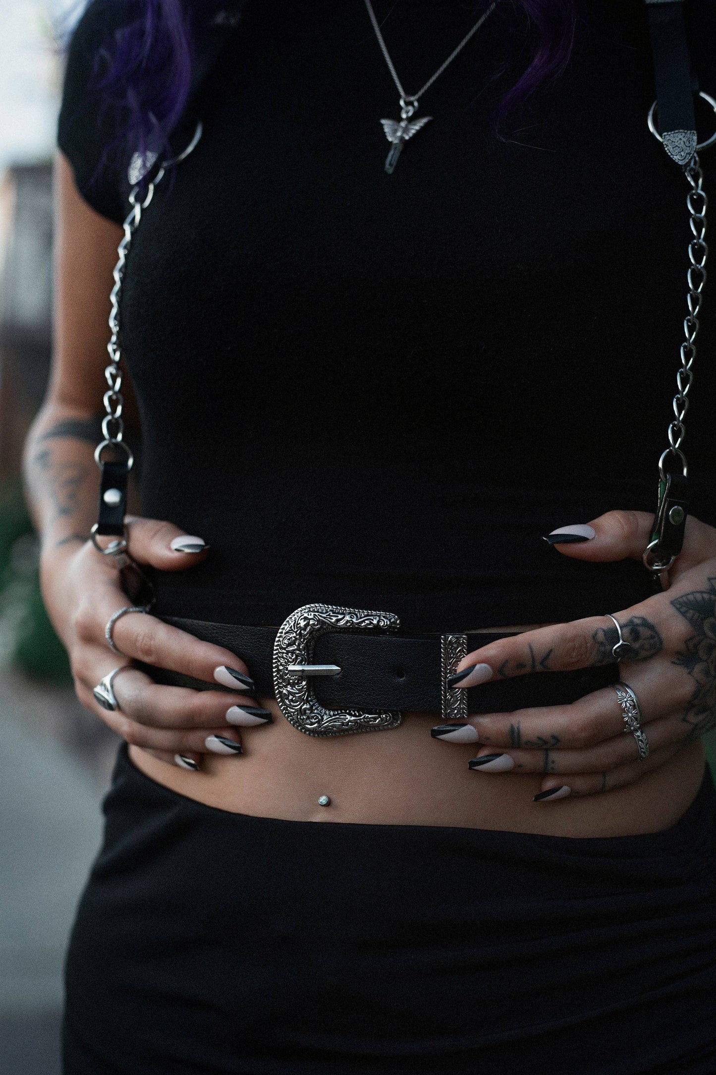 The ‘Sharpshooter’ Western Goth Chain Harness (XS- 5XL)