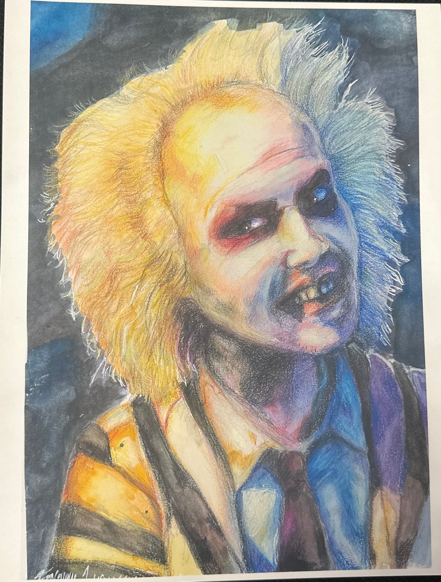 Beetlejuice 8 1/2 x 11 Print by Foxglove Wargrave
