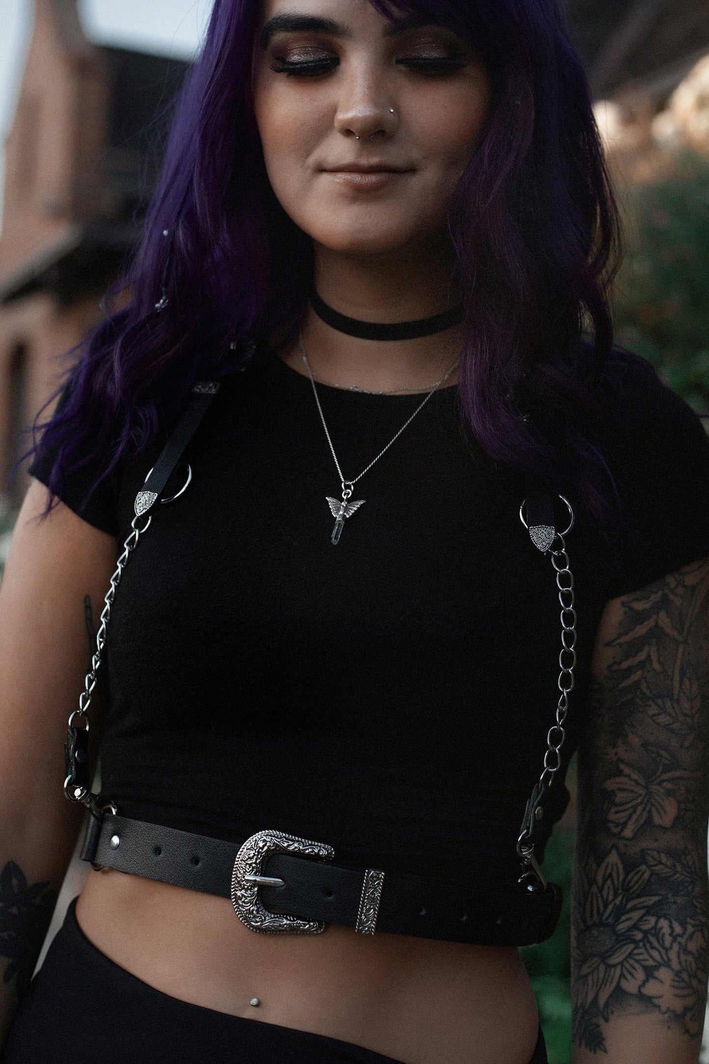 The ‘Sharpshooter’ Western Goth Chain Harness (XS- 5XL)