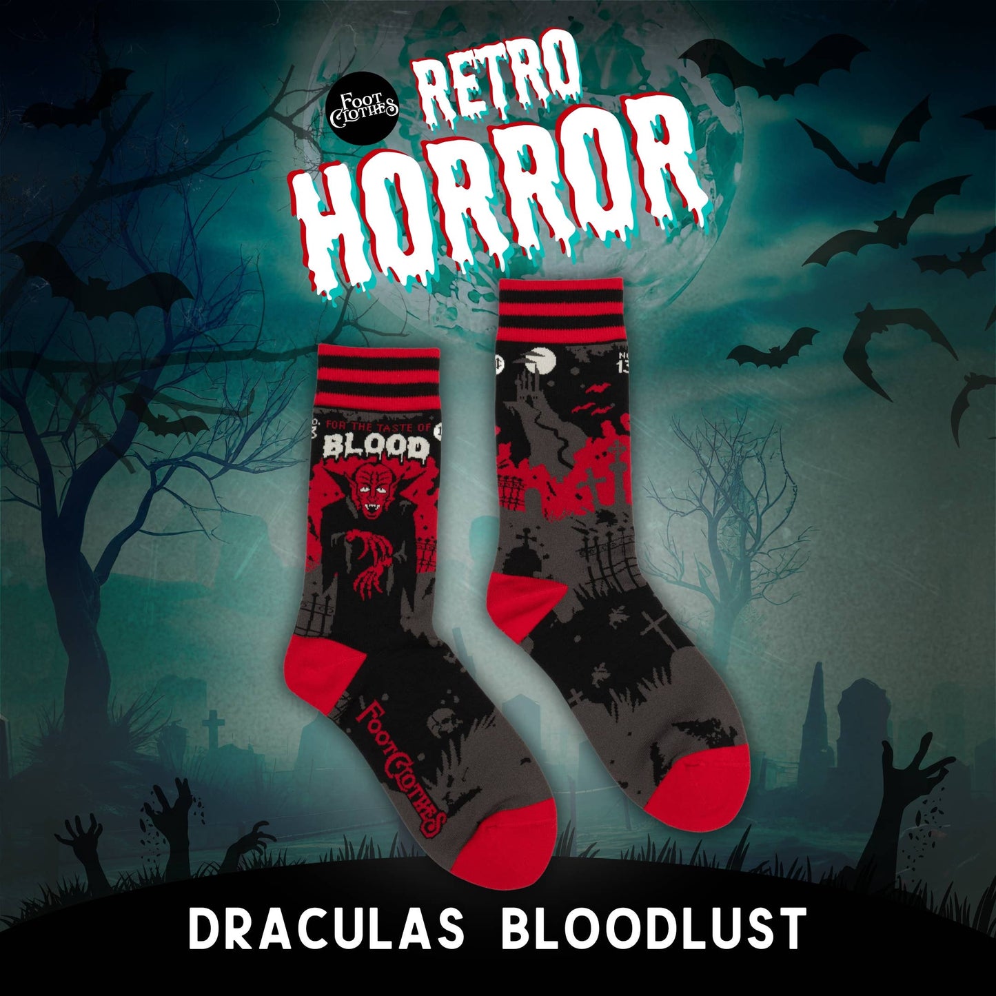 Dracula's Bloodlust Crew Socks