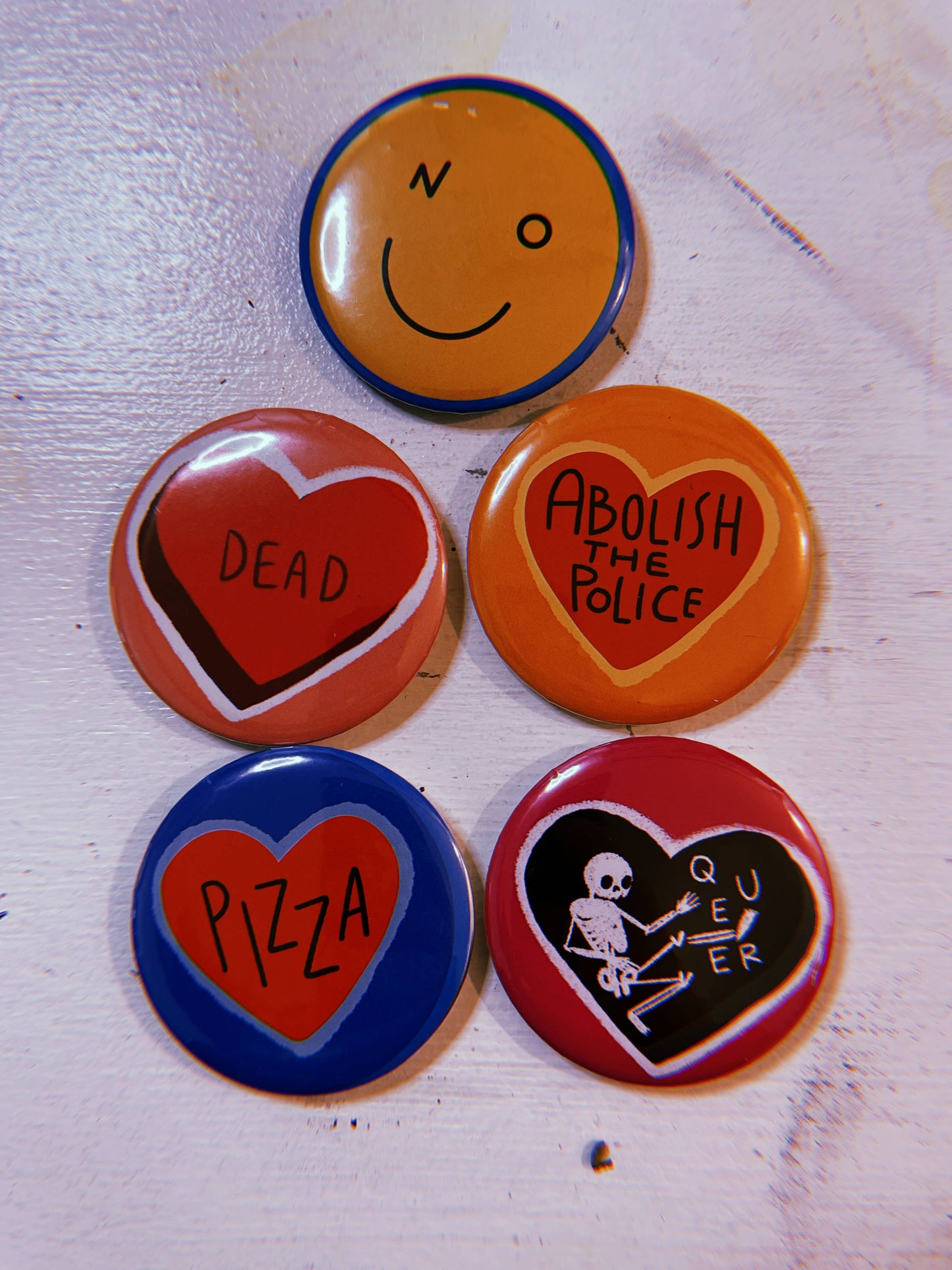 No Smiley 2.25" Pinback Button