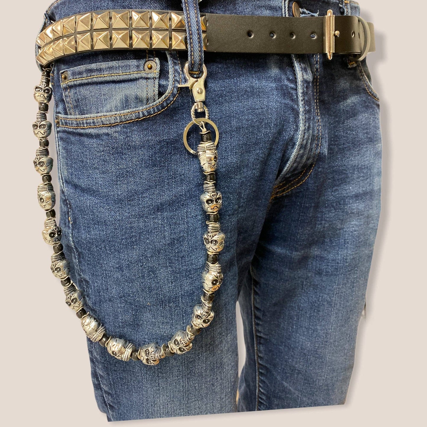 Pyramid Stud Leather Belt (Small - 3XL)