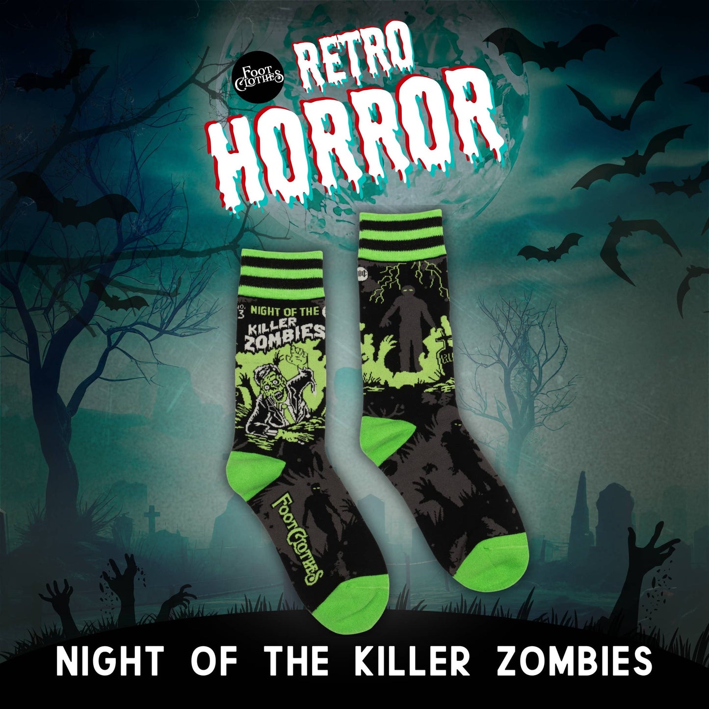 Night of the Killer Zombies Crew Socks