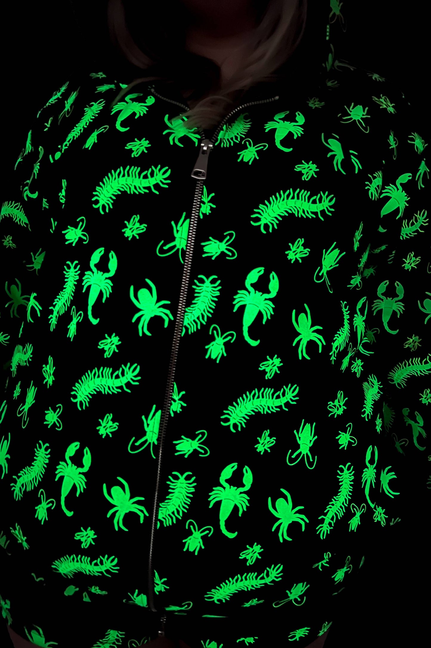 Creepy Crawlers Hoodie - Glow in the Dark! (XS - 4XL)