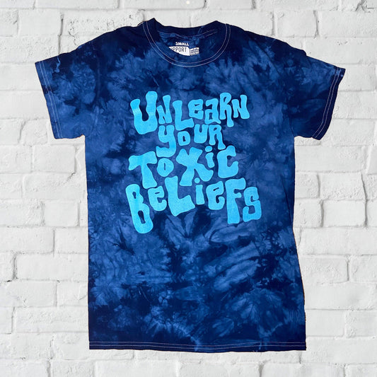 Unlearn Your Toxic Beliefs dyed t-shirt