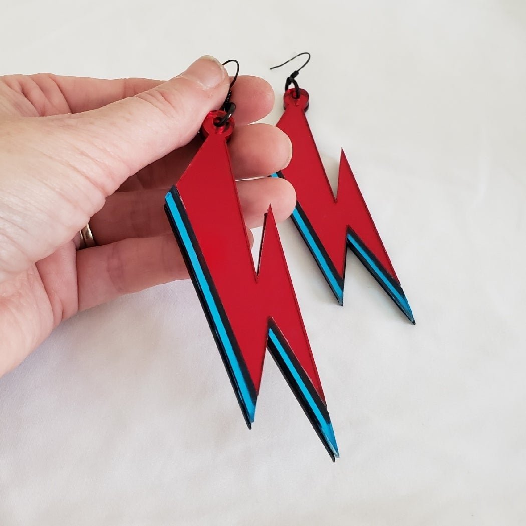 David Bowie Lightning Bolt Earrings