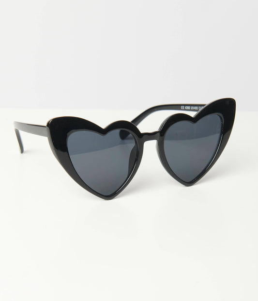 Black Heart Sunglasses by Unique Vintage