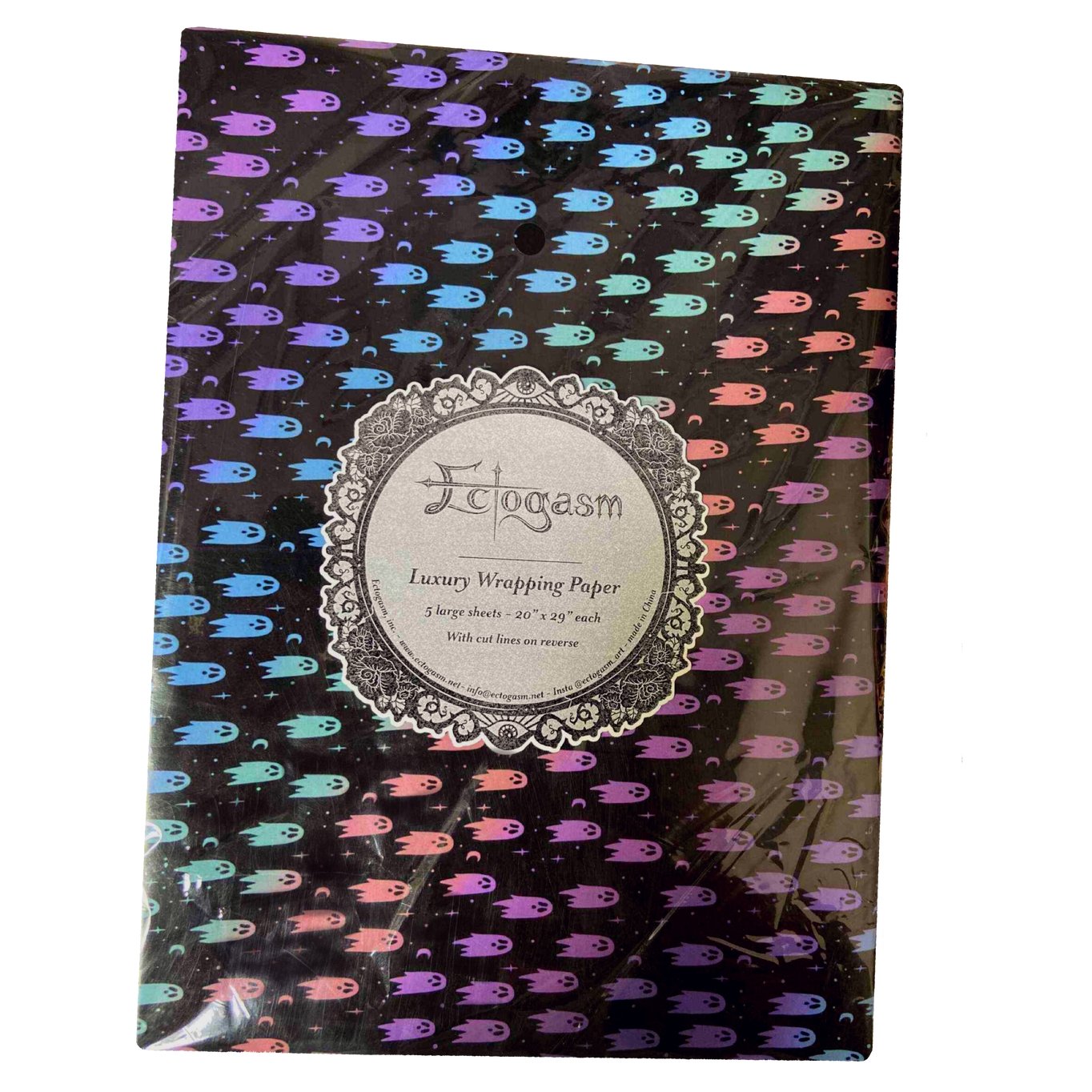 Ectogasm Rainbow Ghost Wrapping Paper