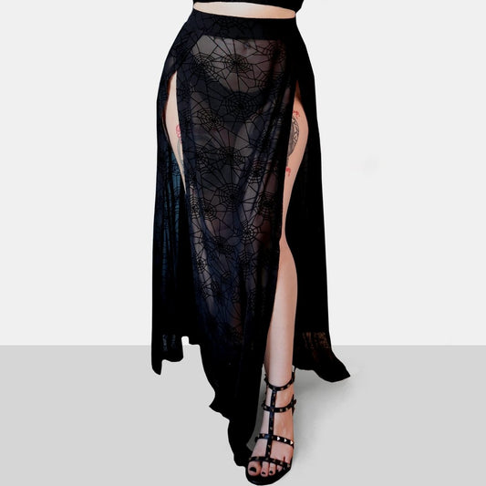 Spider Web Mesh M-Line Skirt (Small - 4XL)