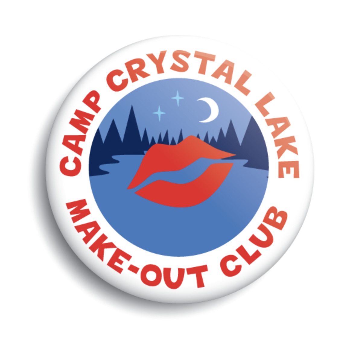 Camp Crystal Lake Make-out Club Button