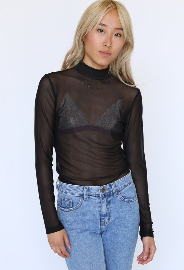 Danni Long Sleeve Mesh Top (Small - 3XL)