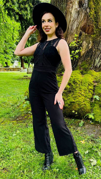 Branwen - Romantic Corporate Goth Jumpsuit (XS - 3XL)