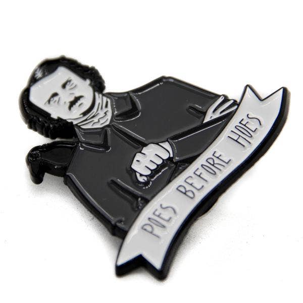 Poes Before Hoes Edgar Allan Poe Enamel Pin