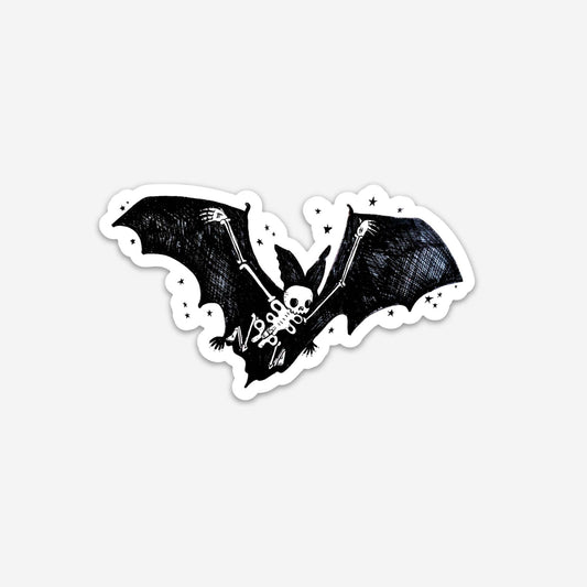 Bat skeleton water bottle/laptop sticker