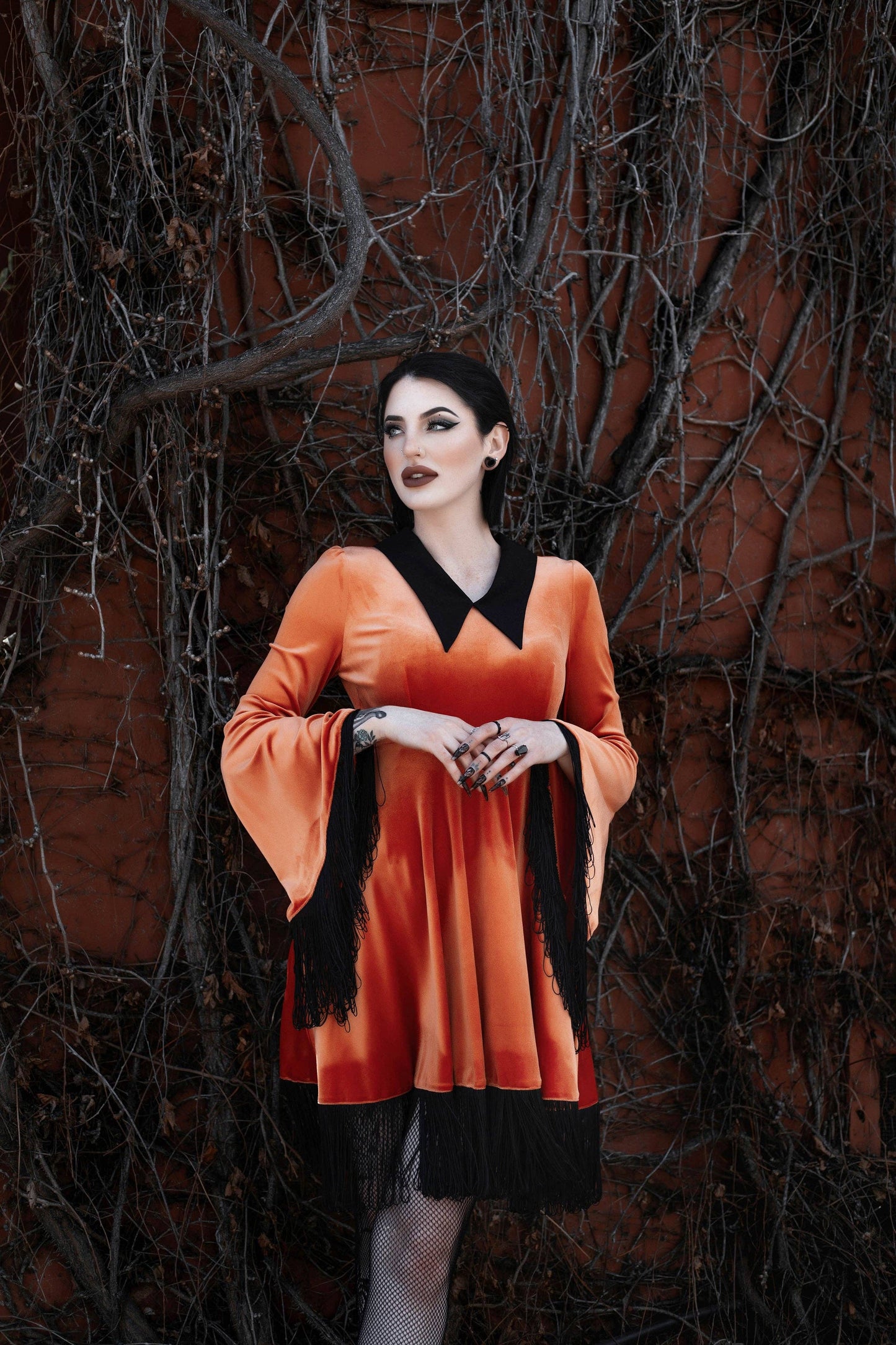 Orange Hex Dress (XS - 4XL)