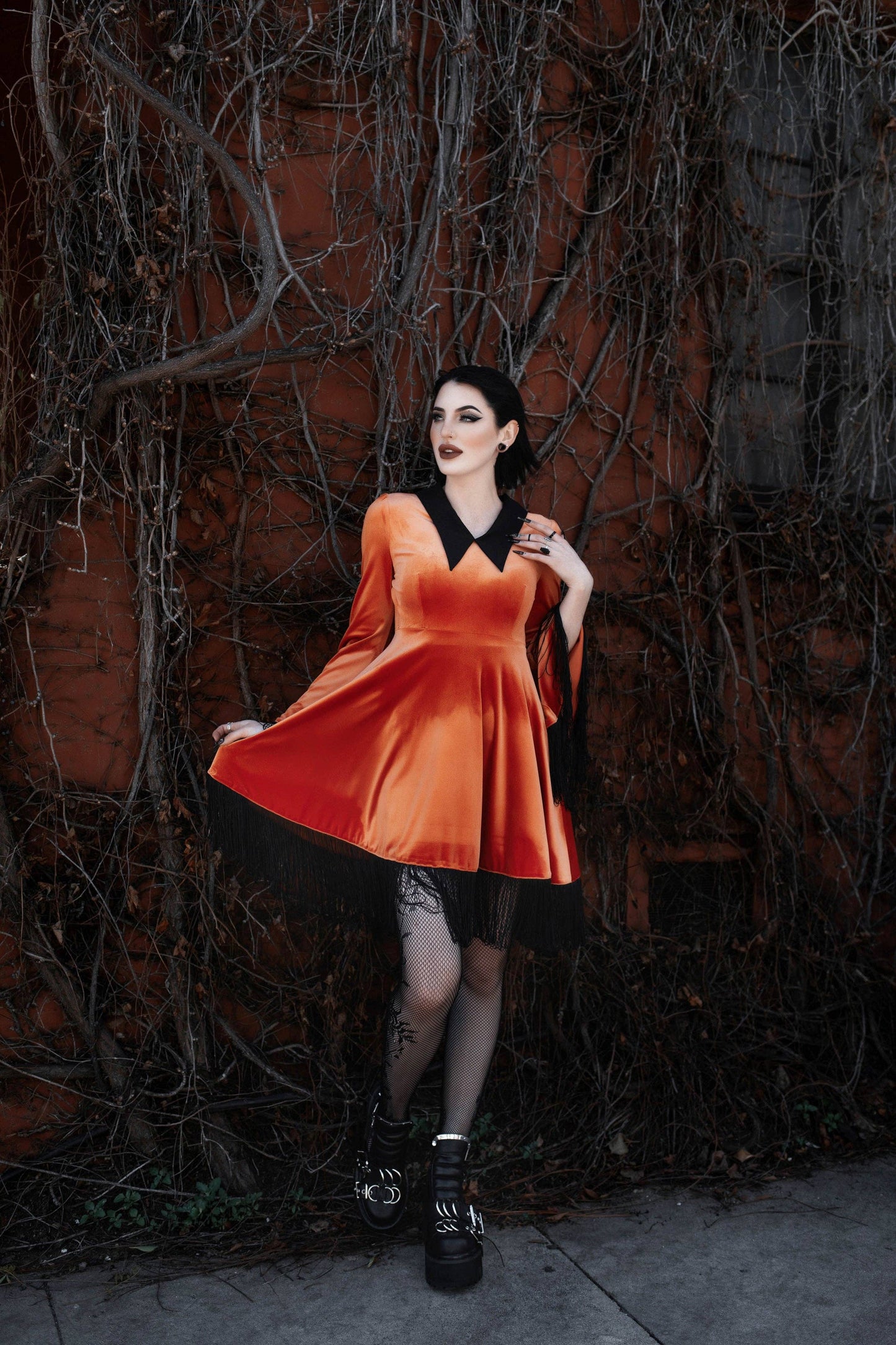 Orange Hex Dress (XS - 4XL)