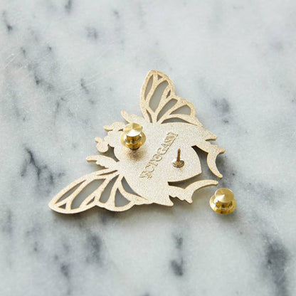 18k Gold All Seeing Beetle Enamel Pin