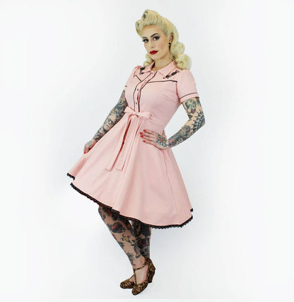 Dolly Dearest Pink Western Vintage Inspired Dress (XS-3XL)