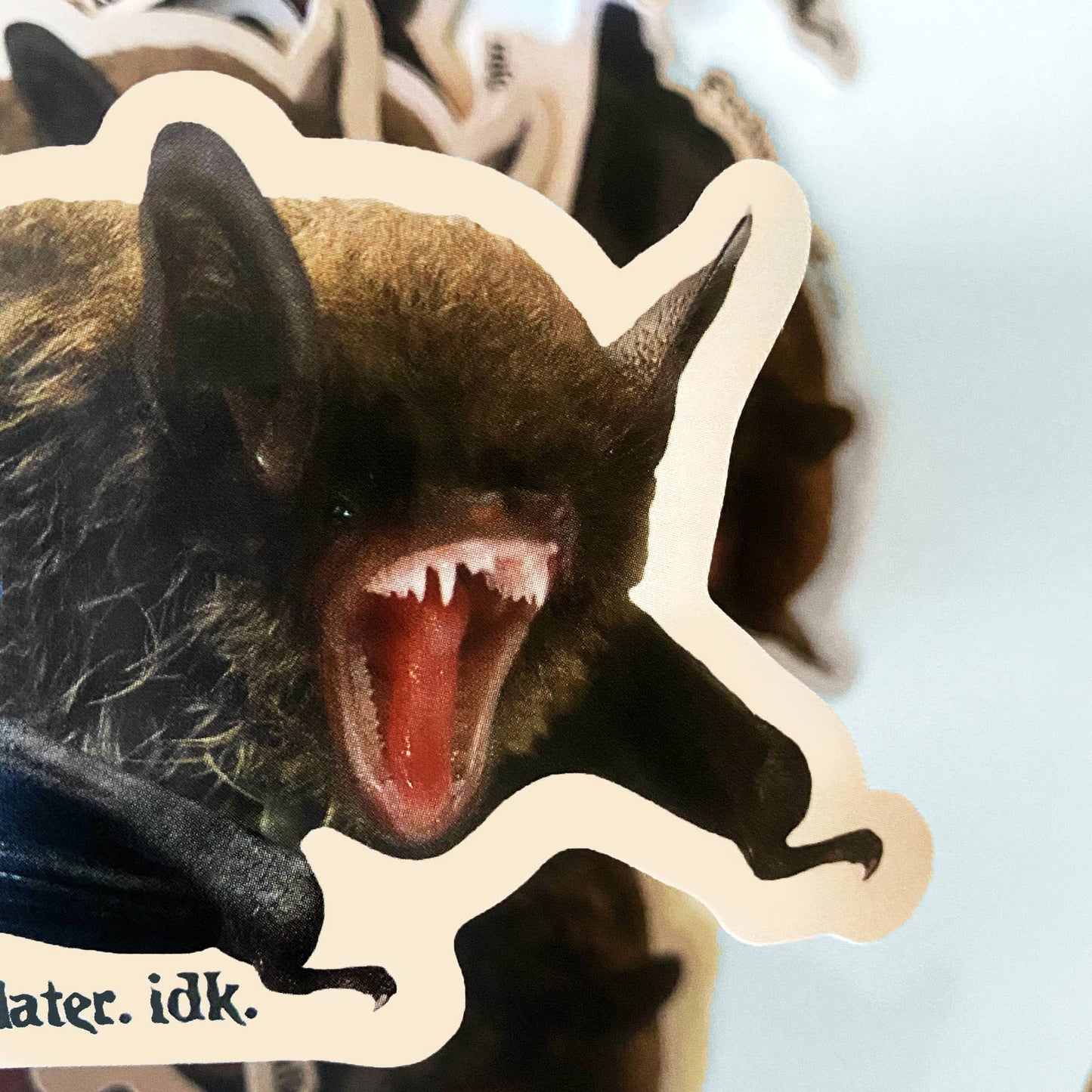 Feeling Cute IDK Bat Vinyl Decal Sticker