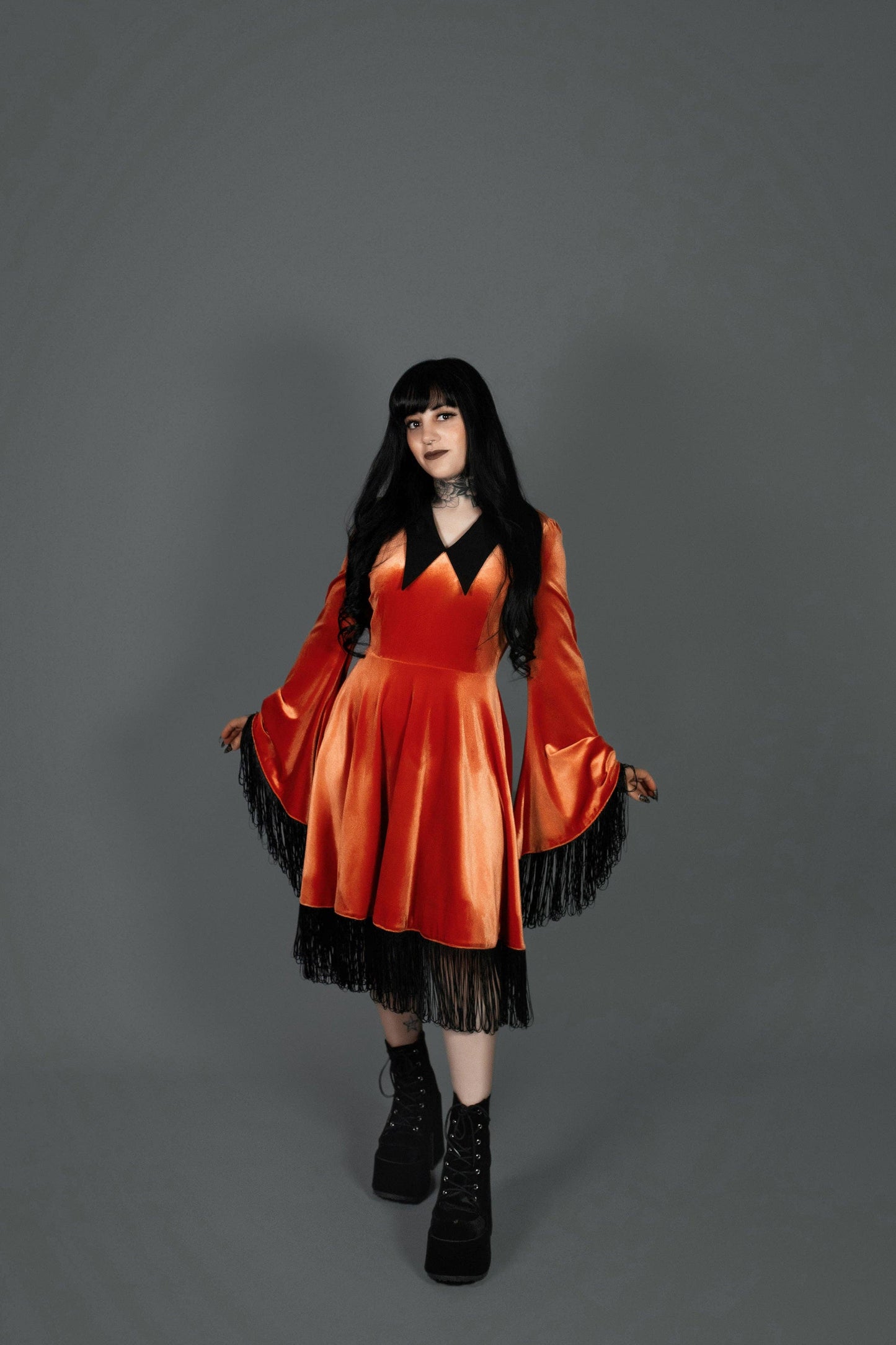 Orange Hex Dress (XS - 4XL)