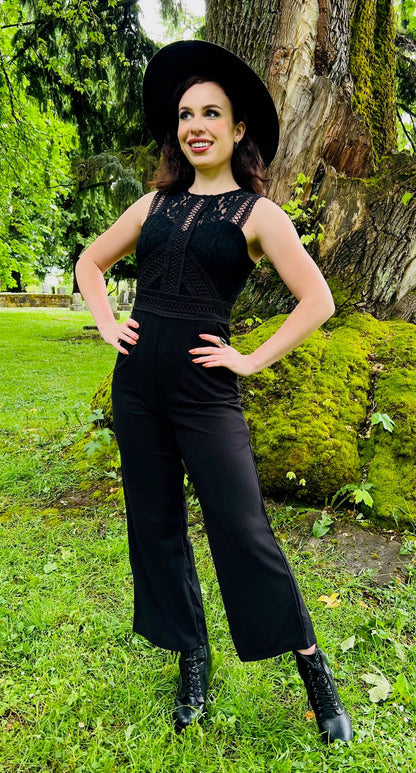 Branwen - Romantic Corporate Goth Jumpsuit (XS - 3XL)