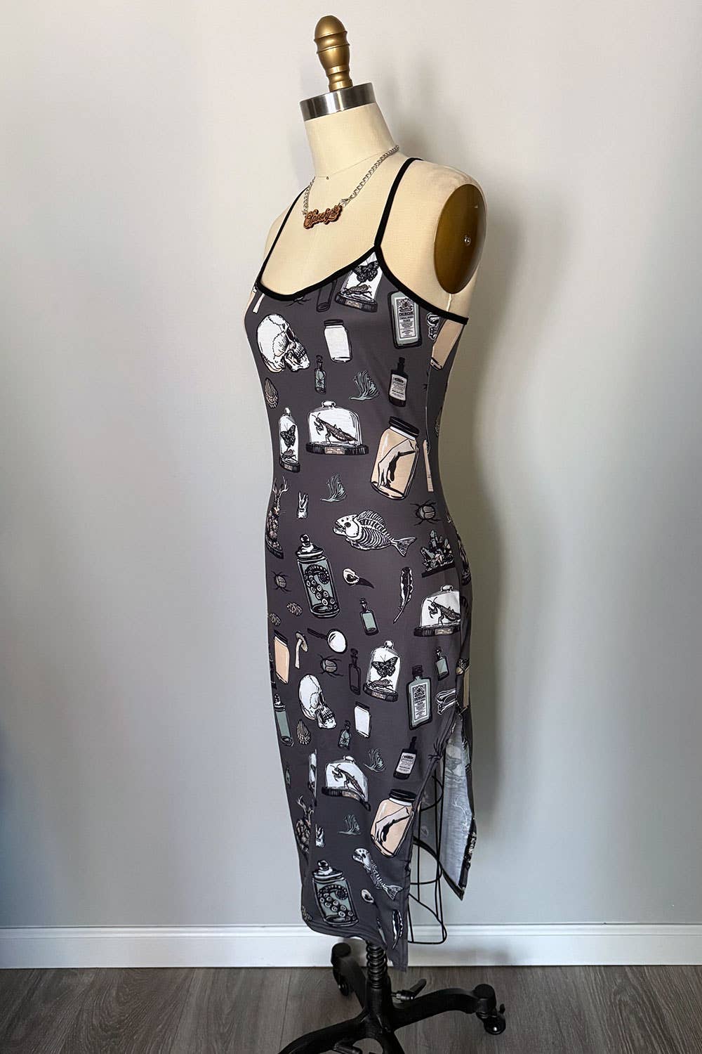 Rare Specimens Oddities Print Slip Dress (SM - 2XL)