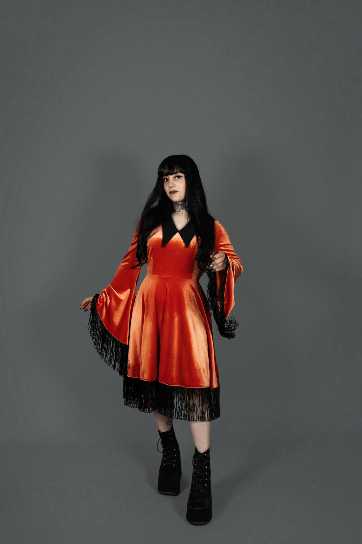 Orange Hex Dress (XS - 4XL)