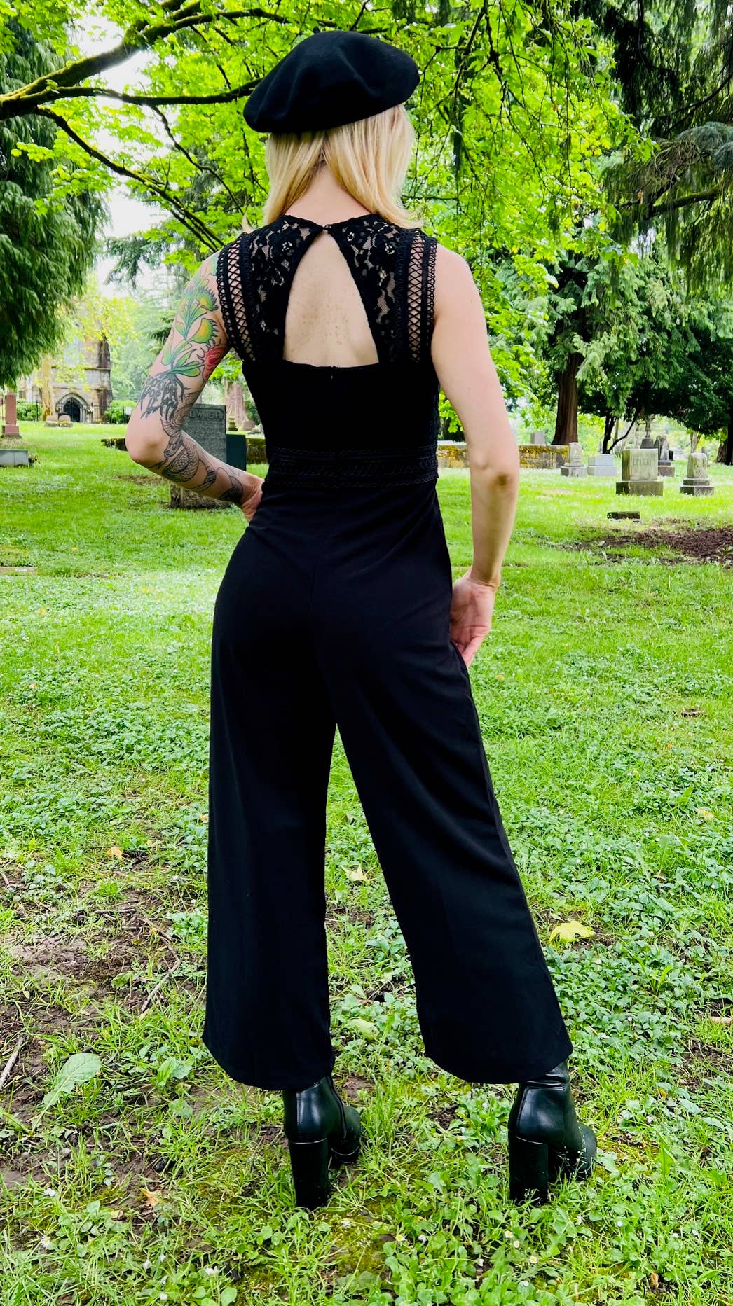 Branwen - Romantic Corporate Goth Jumpsuit (XS - 3XL)