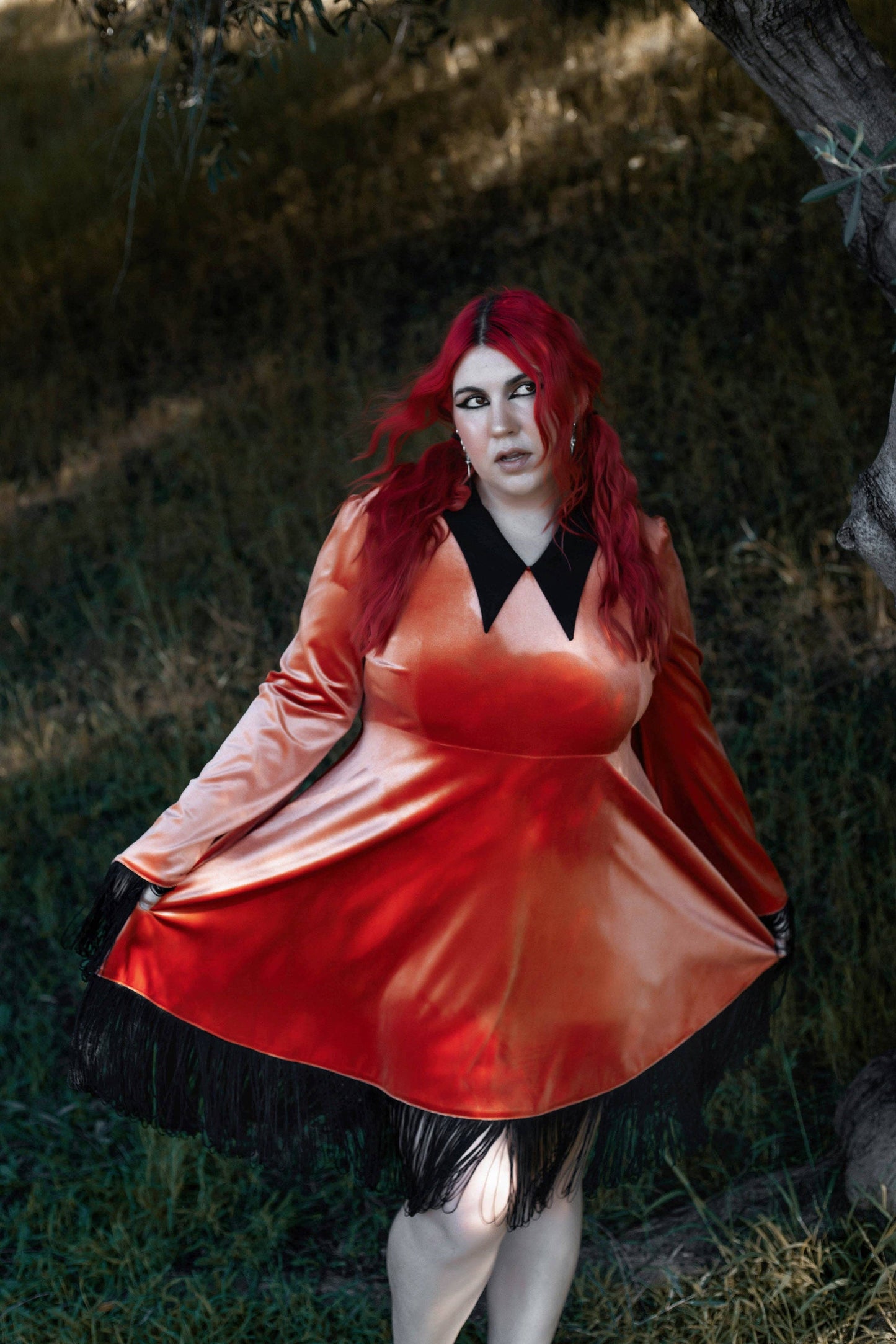 Orange Hex Dress (XS - 4XL)