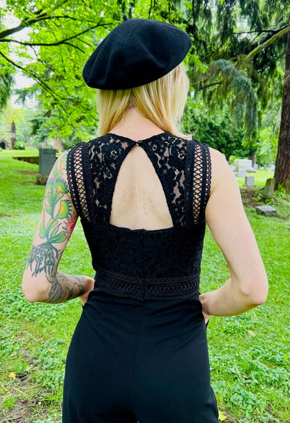 Branwen - Romantic Corporate Goth Jumpsuit (XS - 3XL)