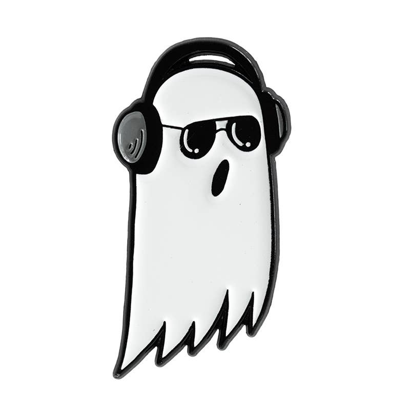 Headphones Ghost Enamel Pin