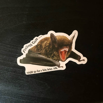 Feeling Cute IDK Bat Vinyl Decal Sticker