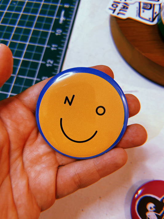 No Smiley 2.25" Pinback Button