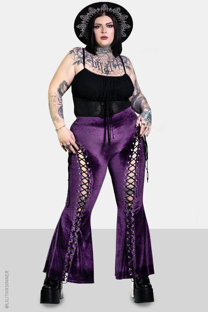 Amethyst Alice Lace Up Flare Pants (XS - 4XL)