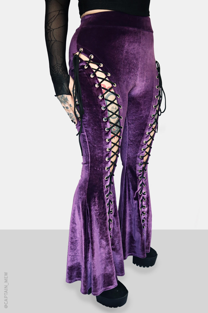 Amethyst Alice Lace Up Flare Pants (XS - 4XL)