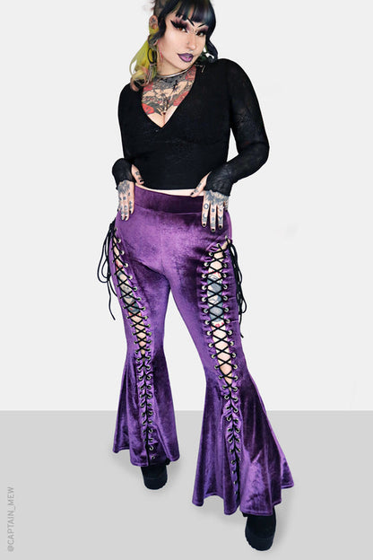 Amethyst Alice Lace Up Flare Pants (XS - 4XL)