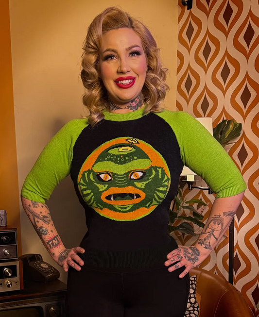 Swamp Creature Tiki Mug Sweater -(Small - 3XL)