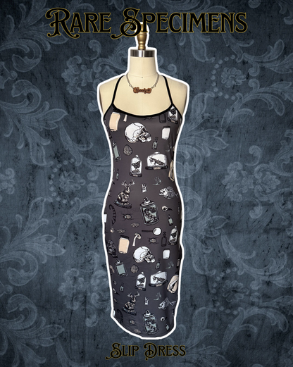 Rare Specimens Oddities Print Slip Dress (SM - 2XL)