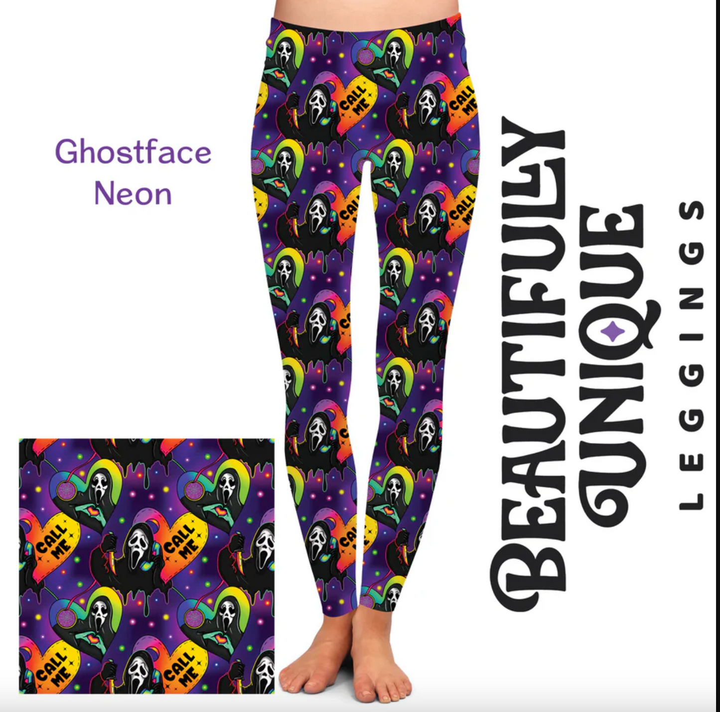 Ghostface Neon Leggings (0 - 24)