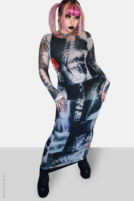 Skeletal Maxi Dress (XS - 4XL)